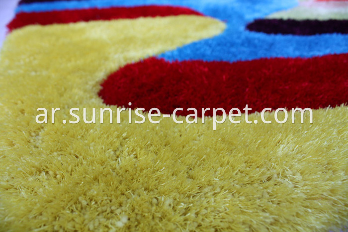 Polyester 3D Shaggy Rug with Multi Color